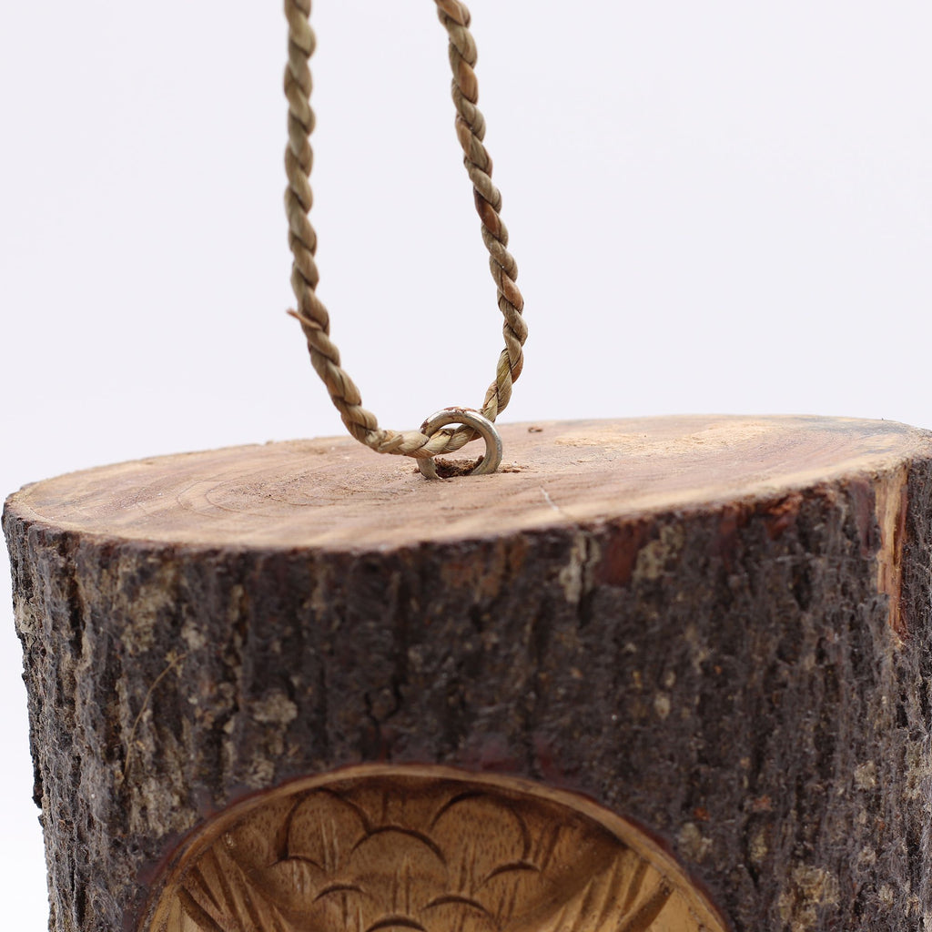 Tree Trunk Face - Bird House - Wise Owl
